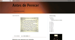 Desktop Screenshot of antesdeperecer.blogspot.com