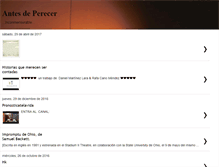 Tablet Screenshot of antesdeperecer.blogspot.com