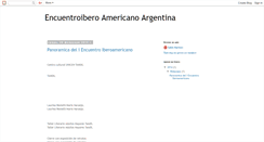 Desktop Screenshot of encuentroiberoamericanoargentina.blogspot.com