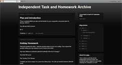Desktop Screenshot of independenttaskandhomeworkarchive.blogspot.com
