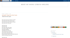Desktop Screenshot of bestofsonglyrics-online.blogspot.com
