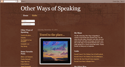 Desktop Screenshot of otherwaysofspeaking.blogspot.com