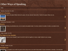 Tablet Screenshot of otherwaysofspeaking.blogspot.com