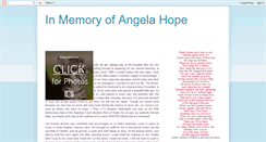 Desktop Screenshot of inmemoryangelahope.blogspot.com