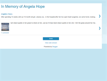 Tablet Screenshot of inmemoryangelahope.blogspot.com