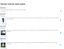 Tablet Screenshot of horseswolvesandswans.blogspot.com