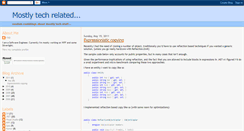 Desktop Screenshot of mostlytech.blogspot.com