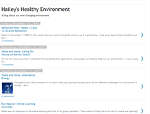 Tablet Screenshot of haileyshealthyenvironment.blogspot.com