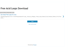 Tablet Screenshot of freeacidloopsdownloads.blogspot.com