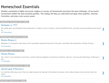 Tablet Screenshot of homeschoolessentials.blogspot.com