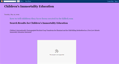 Desktop Screenshot of childrensimmortalityeducation.blogspot.com