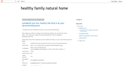 Desktop Screenshot of healthyfamilynaturalhome.blogspot.com