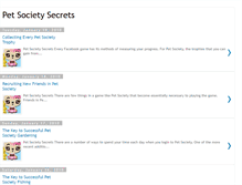 Tablet Screenshot of pet-society-secrets.blogspot.com