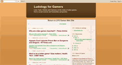 Desktop Screenshot of ludologyforgamers.blogspot.com