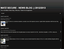 Tablet Screenshot of matzsecurenews.blogspot.com