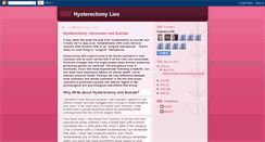 Desktop Screenshot of hysterectomylies.blogspot.com