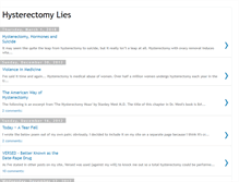 Tablet Screenshot of hysterectomylies.blogspot.com