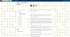 Desktop Screenshot of aboutpetscare.blogspot.com