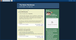 Desktop Screenshot of namewarehouse.blogspot.com