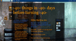 Desktop Screenshot of 40thingsin40days.blogspot.com