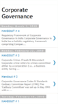 Mobile Screenshot of corporategovernance-india.blogspot.com