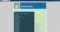 Desktop Screenshot of footballwatcher.blogspot.com