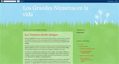 Desktop Screenshot of losgrandesnmerosenlavida.blogspot.com