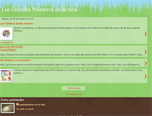 Tablet Screenshot of losgrandesnmerosenlavida.blogspot.com