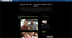 Desktop Screenshot of bensonwongwithwho.blogspot.com