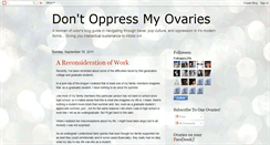 Desktop Screenshot of dontoppressmyovaries.blogspot.com