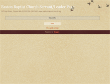 Tablet Screenshot of eastonbaptistchurch.blogspot.com