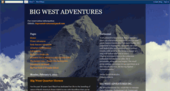 Desktop Screenshot of bigwestadventures.blogspot.com