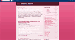 Desktop Screenshot of coconutpalace.blogspot.com