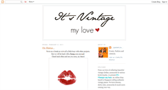 Desktop Screenshot of itsvintagemylove.blogspot.com