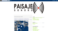 Desktop Screenshot of pei-paisajesonoro.blogspot.com