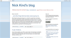 Desktop Screenshot of nickkind.blogspot.com
