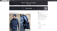 Desktop Screenshot of 40fineclothing.blogspot.com