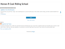 Tablet Screenshot of horsesrcoolridingschool.blogspot.com