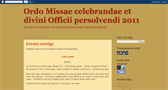 Desktop Screenshot of ordomissae2011.blogspot.com