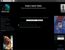 Tablet Screenshot of enders-game-movie-trailer.blogspot.com