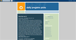 Desktop Screenshot of dailypregamepicks.blogspot.com