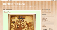 Desktop Screenshot of heritagekeepsakes.blogspot.com