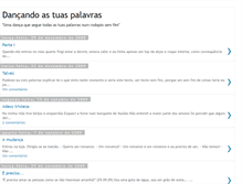 Tablet Screenshot of dancando-as-tuas-palavras.blogspot.com