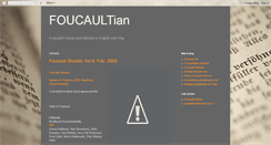 Desktop Screenshot of foucaultian.blogspot.com