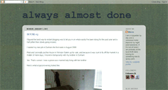 Desktop Screenshot of alwaysalmostdone.blogspot.com