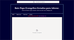 Desktop Screenshot of batepapogeradosparaadorar.blogspot.com