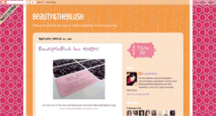 Desktop Screenshot of beauty-andtheblush.blogspot.com