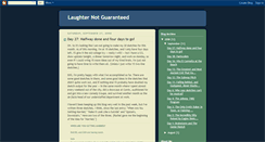 Desktop Screenshot of laughternotguaranteed.blogspot.com