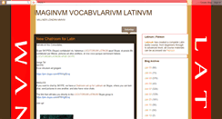 Desktop Screenshot of imaginumvocabulariumlatinum.blogspot.com