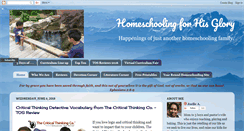 Desktop Screenshot of homeschoolingforhisglory.blogspot.com